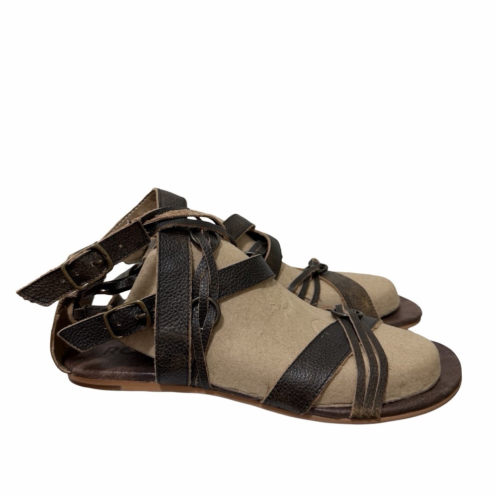 Roan By BedStu Gretch Distressed Leather Gladiator Sandal Womens US 10 EU 41